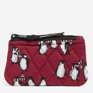 Vera Bradley Playful Penguins Cabernet Coin Purse - 1 left